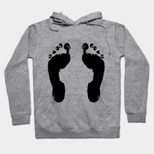 Image: Bloody foot prints (black) Hoodie